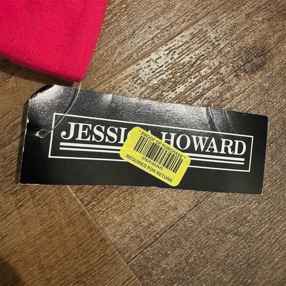 NWT VTG Jessica Howard Hot Pink Linen Blend Blazer Jacket 8 Embroidered Wedding - Picture 7 of 11